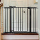 Babelio Baby Gate for Doorways and Stairs, 26-40" Auto Close Dog Gate, Easy-Install Pressure Mounted Satey Door, No Drilling Safety Gate for Child and Pets, Pressguard, Black