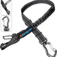 IOKHEIRA Dog Seatbelt, Updated Adjustable Harness Reflective Bungee Dog Car Seat Belt with Aviation Aluminum Alloy Rotatable Carabiner, Hook & Buckle