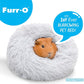 Paw Inspired Furr-O Burrowing Pet Bed with Zip-On Spandex and Fleece Bottoms for Guinea Pigs and Other Small Animals, Cozy Carrier, Hideout Enrichment Toy, Cage Accessories (Light Gray)