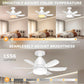 Socket Fan Light Ceiling Fans with Lights and Remote, Dimmable LED 3 Colors 3000K-6500K, 1556 Lumens Light Bulb Screw in Ceiling Fan for Bedroom, Kitchen, Living Room, Closet
