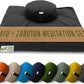 Bean Products Meditation Cushion Mat Set - Zafu Floor Pillow Organic Buckwheat Pillow + Cotton Filled Zabuton Prayer Pad - Meditation Pillow Yoga Knee Pad - Made in USA - 14" Round or 18" Oval