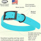 Dogline Biothane Waterproof Dog Collar Strong Coated Nylon Webbing with Black Hardware Odor- Proof for Easy Care Easy to Clean High Performance Fits Small Medium or Large Dogs, Sky Blue