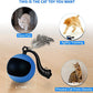Interactive Cat Toy Ball with Remote Control, Automatic Moving & Rolling Cat Feather Toy, USB Rechargeable, Motion Activated Remote Control Cat Toy for Indoor Cats (Blue)