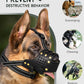 Dog Muzzle, Leather Basket Soft Muzzles Medium Large Breeds, Pitbull Dog Muzzle Amstaff Staffordshire Terrier, German Shepherd Dalmatian Doberman Adjustable (M)