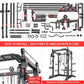 Power Cage,1600lbs Multi-Function Power Rack with Adjustable Cable Crossover System and More Training Attachment, Weight Cage for Home Gym