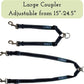 Caldwell's Pet Supply Co. Leash Coupler, Two Dog Leash Splitter to Split Leashes for Walking 2 Dogs, Tangle Free Double Dog Leashes Connector, Adjustable Attachment for Medium or Large Dogs