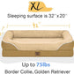 Orthopedic XL Large Dog Bed - Removable Bolster & Waterproof Washable Cover for Pet Extra Large Bed with Foam Support Non-Slip Bottom Dog Beds