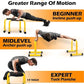 TABEKE Push Up Bar, 14'' High Steel Parallettes & Dip Bar with Full Coverage Foam Handle, Heavy-Duty Calisthenics Parallel Bars for L-Sit, Dips, Home Gym Strength Training Workout