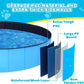 Foldable Dog Pool - 63" x 12" Anti-Slip Portable Dog Swimming Pool, Hard Plastic Collapsible Kiddie Pool for Outdoor and Indoor for Pets Dogs Cats and Kids