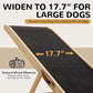 Folding Wooden Dog Ramp for Bed, Couch & Car,45IN Long- 5 Level Adjustable Pet Ramp, Non-Slip Rubber Mat, 17.7'' Extra Wide - Supports Small & Large Senior Dogs & Cats up to 200 lbs