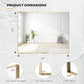 24x32 Inch Brass Bathroom Mirror for Wall, Aluminum Frame Rectangle Rectangular Vanity Mirror, Modern Large for Bedroom, Living Room, Horizontal or Vertical