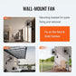 VEVOR Wall Mount Fan, 2 PCS 18 inch Oscillating, 3-speed High Velocity Max. 4000 CFM Industrial Wall Fan for Indoor, Commercial, Residential, Warehouse, Greenhouse, Workshop, Basement, Garage,Black