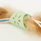 SmartyKat Flutter Roller Feather & Ribbon Chase Cat Toy - Green, One Size