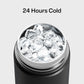 Kids Insualated Water Bottle with Straw - 12oz Stainless Steel Water Bottle with Dual Spouts, Leak-Proof, BPA-Free, Double Wall Vacuum Keeps Cold for 24 Hours for Sports, Travel, School (Black Night)