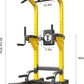 sogesfurniture Adjustable Dip Stands Assistive Trainer for Home Gym - 10-Level Height Wall-Saving Pull Up Bar, Dual Training Stands for Dip Push Up & Core Workout, Heavy Duty Steel Frame