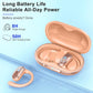 Open Ear Headphones, Bluetooth 5.4 Earbuds, 50H, Air Conduction Ear buds, HD Stereo Bass Over Ear Earphones with Earhooks, Ultra-Comfort Secure Fit, IPX7 Waterproof Headset for Working Sports, Orange