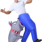 Spooktacular Creations Inflatable Dog Costumes for Adults, Biting By a Bulldog Blow up Outfit for Halloween Themed Parties