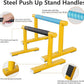 Strength Training Parallettes I-Sit Push Up Bars, Pushup Handles Calisthenics Equipment for Home Workout, Anti-slip Gymnastics Bars, Handstand & Dip Bar for Outdoor Exercise