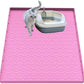 Cat Litter Mat, Silicone Large Cat Mat for Litter Box - 31x22 in, Waterproof & Non-Slip, Durable & Easy Clean, Pink