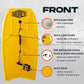 MOREY® Mach 12 MDS, 42.5" Bodyboard. Dynamic Speed Body Boards for Beach, for All Skill Levels, Embedded Fiberglass Stringer, with Coil Leash. Re-Engineered 2025 Model