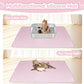 Cat Litter Mat, Extra Large 40" x 28" Silicone Mat Litter Trapping Mat for Scatter Control, Soft on Kitty Paws, Easy to Clean (Pink)