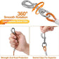 Dog Tie Out Cable,50ft Dog Lead-Heavy Duty Tie Out Cable for for Large Dogs Up to 125lbs-Dog Chain for Yard-Outside Dogs Runner Tether Line