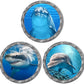 9PCS Ocean Animals World Under Sea Decor Sea Turtles Dolphins Fishes Sharks Coral Removable 3D Peel and Stick Vinyl Stickers