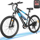 Electric Bike for Adults,36V Built-in Invisible Removable Battery,350W Brushless Motor(Peak 450W) Electric Mountain Bike,26" Tires&Front Fork Suspension,UL Certified 7-Speed