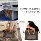 Minsong Fashion Pet Carrier Purse for Small Cat and Dog, Luxury Pu Soft-Sided Tote Bag with Large Pockets for Dogs and Puppies (Coffee, 15.8" L x 7.5" W x 11.8" H)