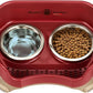 Neater Pet Brands Neater Feeder Deluxe Mess Proof Dog Bowls Elevated for Small Dogs Under 19 lbs, Made in USA, No Spill Raised Dog Food Bowl Stand Feeding Station, Food and Water Bowl Set, Cranberry