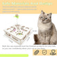 Interactive Wooden Cat Puzzle Toy Box Indoor Hunting Play Toy to Stimulate Your Cat’s Energy and Instincts (White)