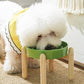 LE TAUCI Ceramic Slow Feed Dog Bowls, Elevated for Small Breeds, Anti-Gulping, Non-Slip, 6 inch, Green