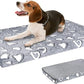 VANKEAN Dog Crate Mat - Reversible Cool & Warm Stylish Bed, Waterproof & Machine Washable, Supports Small to XXL Dogs, Grey