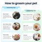 [3 Pack] Stainless Steel Pet Comb Set – Grooming Combs for Dogs & Cats, Large Medium Small Sizes – for Long, Short, Curly Hair, Detangling Matted or Knotted Undercoat Hair
