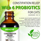 Cat Constipation Relief, Constipation Relief for Cat, Cat Laxative Constipation Relief, 100% Natural Cat Laxative with 6 Probiotics Cat Stool Softener, Promotes Digestive Health - 2 fl oz