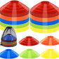 60/30 Pack Soccer Training Cones - Agility Cones with Carry Bag, Sturdy Disc Cones for Sports Training, Soccer, Football, Basketball, Indoor Outdoor Sports, Festive Events, Field Cone Markers