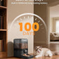 oneisall Cordless WiFi Automatic Cat Feeder, Rechargeable 100-Day Battery Operated Pet Feeder, 20 Cups/5L Timed Cat Food Dispenser for Large Kibble, Smart App Control (Black)