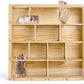 ZENFUN Wooden Hamster Maze with Clear Acrylic Cover, Multi-Chamber Hamsters Hide Tunnel Cage, Hideout Tunnel Toy Shed and Explore Toy for Dwarf Hamsters Mice Small Gerbil（Free-Installation）