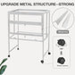Guinea Pig Cage, Moveable Metal Frame Hamster Cage Anti-Chewing with Aluminium Alloy Edge, Hideouts, Ramps, Seesaws Chewing Toy, Deeper Pull-Out Leakproof Tray for Indoor Outdoor（White）
