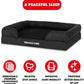 The Dog’s Bed, Large Black Faux PL 36x27, Memory Foam, Pain Relief: Arthritis, Hip & Elbow Dysplasia, Post Surgery, Lameness, Supportive, Calming, Waterproof Washable Cover, Veterinary Approved