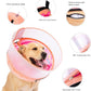 Inflatable Dog Cone Collar with Enhanced Anti-Licking, Soft Neck Donut for Dogs Cats, Recovery Pet Cone Collar After Surgery for Large Medium Small Dogs (Donut Pink2, Large)