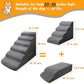 Dog Stairs&Steps for 30 Inches Tall High Bed Up to 30-36 Inch, Pet Dog Ramp Ladder for Small Dogs, Doggie, Old Cats, Kitty, Small Animals Grey