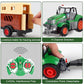 fisca Remote Control Tactor Toy Set & 33PSC Farm Vehicle Playset - Animal Figurines ,2.4GHz 1/24 Scale RC Tractor,Livestock Trailer, Fence with Light for Kids Age 4, 5, 6, 7 and Up Years Old