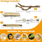 kathson 5pcs Natural Parrot Perch for Cage Wooden Bird Perches Grape Bird Stick Parakeet Climbing Standing Branches Toy Chewable Cage Accessories for Small Budgies Cockatiels Lovebirds