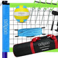 Outdoor Portable Volleyball Net System - Adjustable Height Poles with Soft Volleyball Ball, Pump, Hammer, Boundary Line, and Carry Bag for Backyard, Beach, Lawn