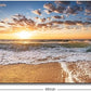 Jiuqinghua Wall Art Decor Large Canvas Print Picture Sunrise over the Sea 1 Panel Ocean Beach Waves Scenery Painting Artwork for Office Wall Decor Home Decoration Stretched and Framed Ready to Hang