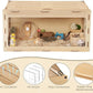 COZIWOW Wooden Hamster Cage Chewproof, Bigger World - 32" Large Hamster Cages and Habitats, Openable Top & 3 Side Acrylic Sheets, Small Animal Cage Pet House for Syrian Dwarf Guinea Pig Chinchilla