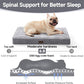 OhGeni Orthopedic Waterproof & Machine Washable Dog Bed for Small Medium Pets, Suitable for Crates, Cat Mat with 25D Egg Crate Foam, Removable Cover & Invisible Zipper, 30 Inches(Gray)