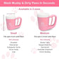 Dog Paw Cleaner for Small & Medium Dogs – Portable Paw Washer Cup with Soft Silicone Brush, Towel & Moisturizing Balm – Gently Cleans Muddy Paws After Walks (Pink, Small)