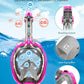 QingSong Full Face Snorkel Mask for Adults, Snorkeling Gear with Camera Mount, 180 Degree Panoramic View Snorkel Set Anti-Fog Anti-Leak